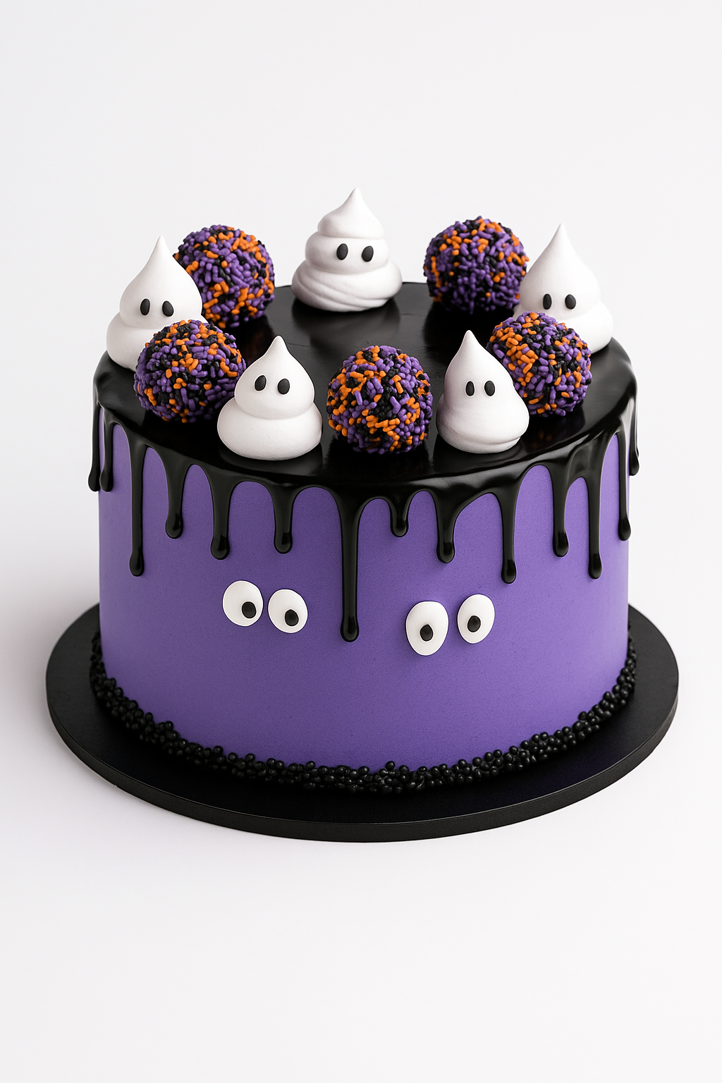 Boo-tiful Ghost Drip Combination Cake