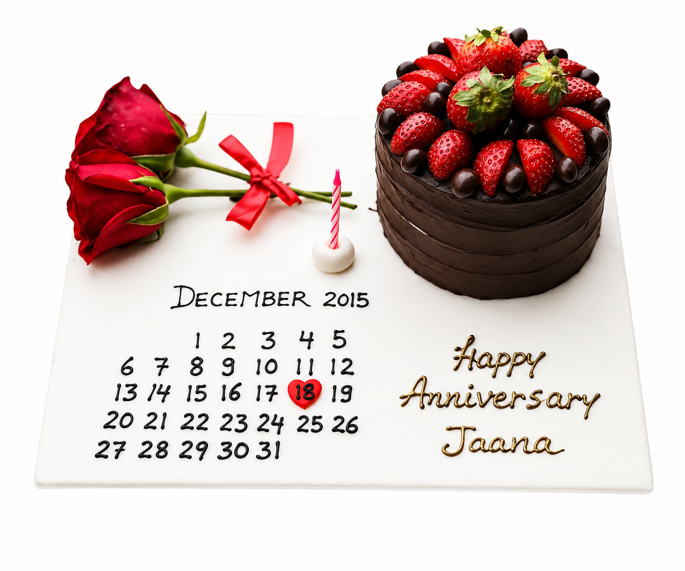 Calendar Bento Anniversary Cake