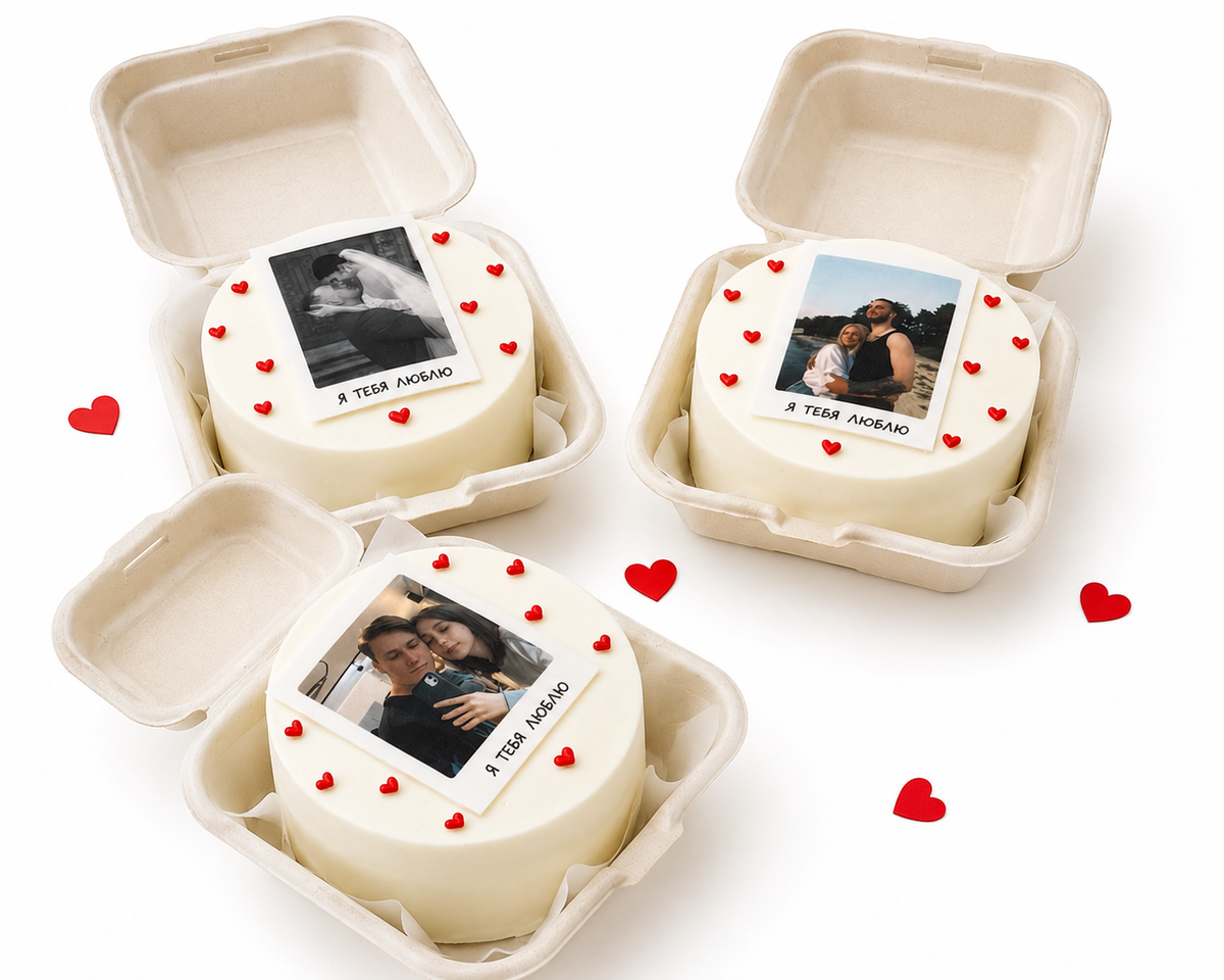 Polaroid Photo Bento Anniversary Cake