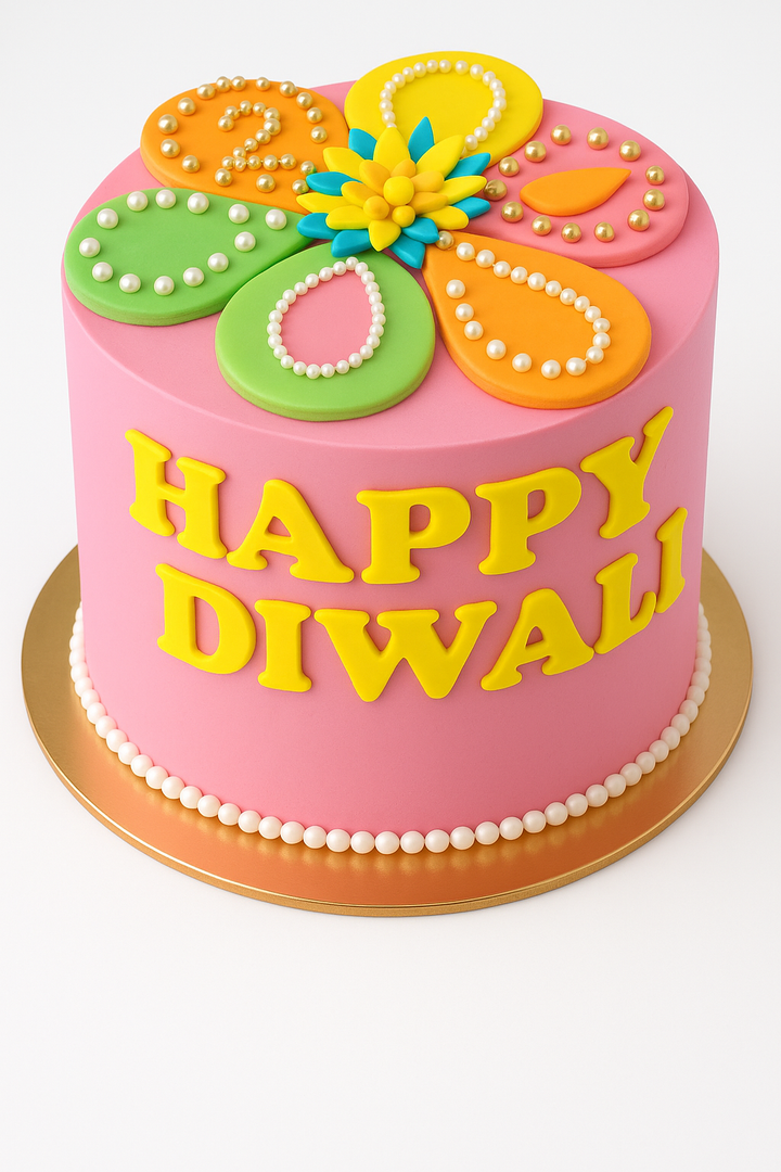 Festive Rangoli Diwali Celebration Cake