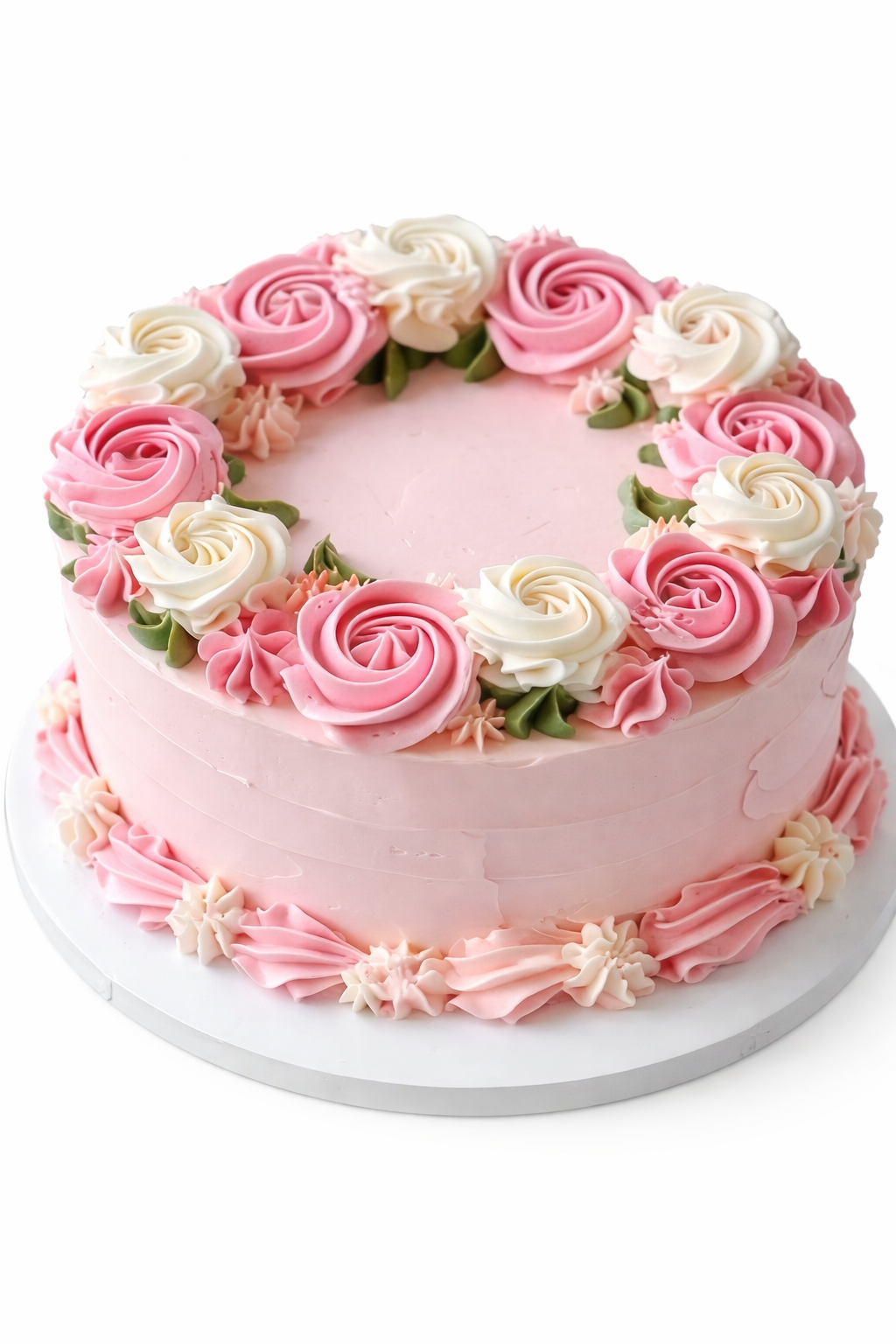 Floral Rose Cream Cake