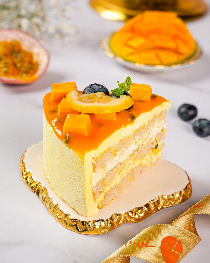 Mango & Passionfruit Cake Slice