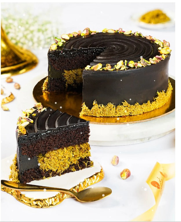 Dubai Kunafa Cake Slice